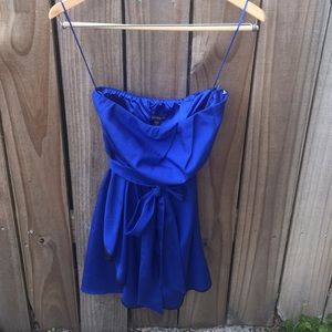 Express Blue strapless Formal Dress Sz 2 EUC